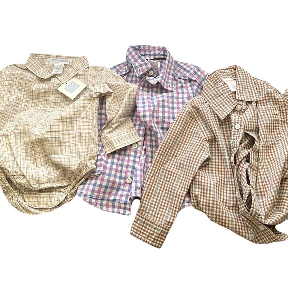 Baby Boy Dress Shirts Janie & Jack/Gymboree Bundle size 12-18M/18-24M EUC/NWT